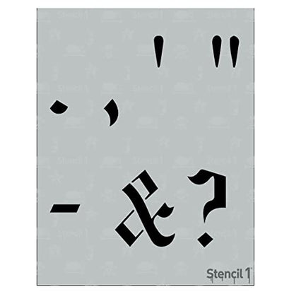Stencil1 Old English Font Stencil 3" Alphabet Letters Painting Craft - size: 3" Letters