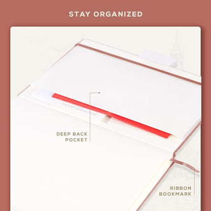 Beechmore Books A3 11.7x16.5 Mixed Media Sketchbook 160 GSM/98lb, Gift Box - color: Rose Wood, size: A3 - 11.7" x 16.5" Extra Large