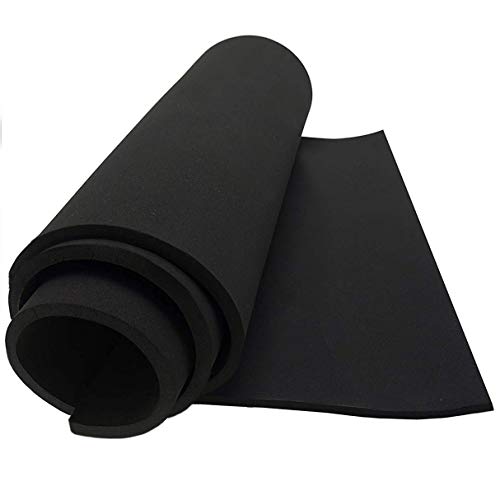 Dualplex Neoprene Sponge Foam Rubber Sheet Roll, 12x54 Inches x 1/4" Thick, Cosplay Padding, DIY Project Sheet - Easy Cut Non-Adhesive Multi-Function Soundproof Foam - size: 12X54 inches X 1/4" Thick