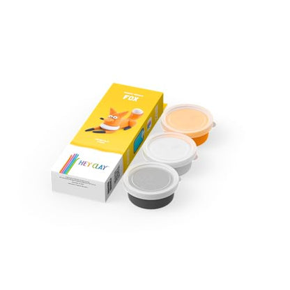 HEY CLAY Forest Animals - Claymate Fox - Air Dry Clay Kit 3 cans and Sculpting Tools with Fun Interactive Instructions App - color: Fox