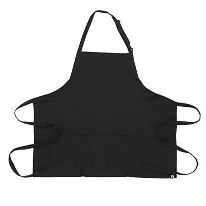 Chef Works Unisex Three Pocket Apron - color: Black