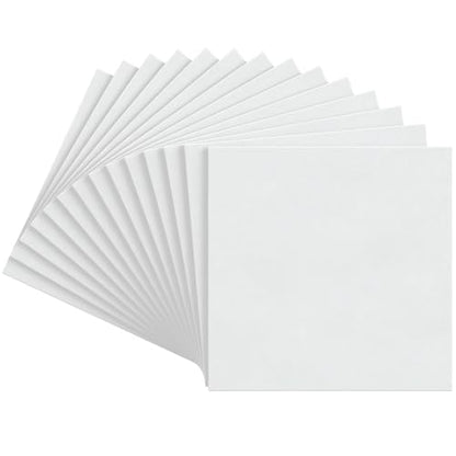 Arteza Paint Canvases for Painting, Pack of 14, 8 x 8 Inches, Square Blank Art Canvas Boards, 100% Cotton, 8 oz Gesso-Primed, Art Supplies for Adults and Teens, for Acrylic Pouring and Oil Painting - size: 8"x8"