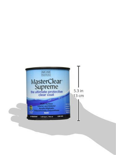 Modern Masters MasterClear Supreme Satin Clear Water-Based Protective Coating 1 qt