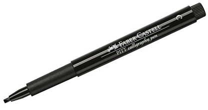 Faber-Castell 167599 2.5 mm B Pitt Artist India Ink - Black (Pack of 2)