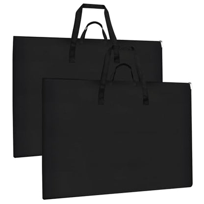 ZKOO 24 x 36 Inch Art Portfolio Bag, Large Size Art Case Light Weight Waterproof Poster Board Storage Bag, Studio Portfolio Tote for Artwork, Poster, Sketch Drawing, Canvas (Black, 2 Pack) - size: 24*36in Black-2PACK
