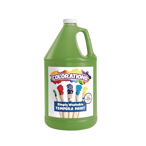 Colorations Paraben-Free Washable Green Tempera Paint for Kids, 1 Gallon - color: Apple Green