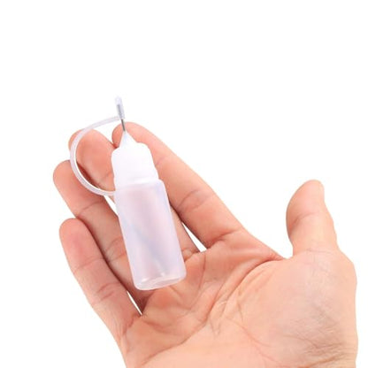Precision Tip Applicator Bottles, Clear Plastic, 10ml Capacity, 20 Pack, With Needle Tip for Crafts, Glue, Paint