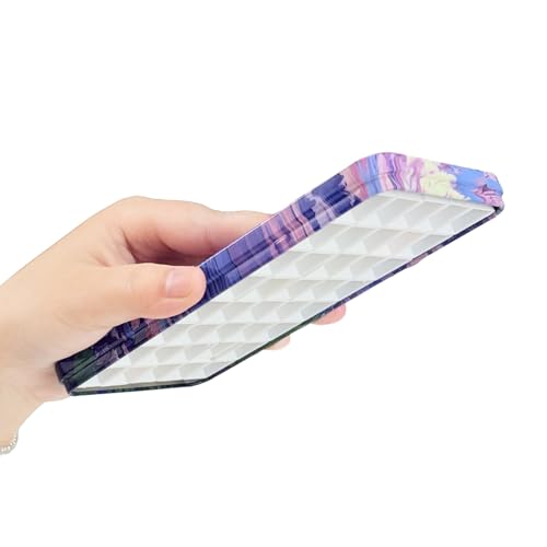 40Pcs Empty Half Pans Watercolor Tin Palette with Magnetic Stripe | Travel Tin Palette Case,Portable Artist Paints Half Pan Kits,DIY Watercolor Oils Acrylics Painting Drawing - color: Sea Bloom