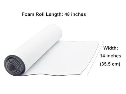 EVA Foam Roll | High Density 85kg/m3 | 2mm Thick | 48"x14" | Ideal for Cosplay, Crafts, DIY Projects (White 2pcs) - color: White 2pcs