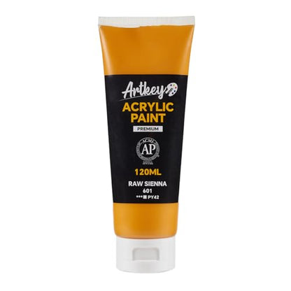 Artkey Acrylic Paint - Raw Sienna (120 ml/4.06 oz) Tubes, Rich & Vibrant Pigments, Professional Artists Acrylic Paints - Art Supplies for Canvas Wood Rock Clay Fabric Ceramics Art Crafts Painting - color: Raw Sienna, size: 4.06 Fl Oz (Pack of 1)