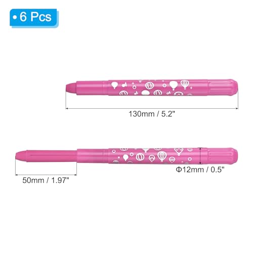 PATIKIL Watercolor Gel Crayon, 6Pcs Twist Coloring Pink Crayon - color: Pink