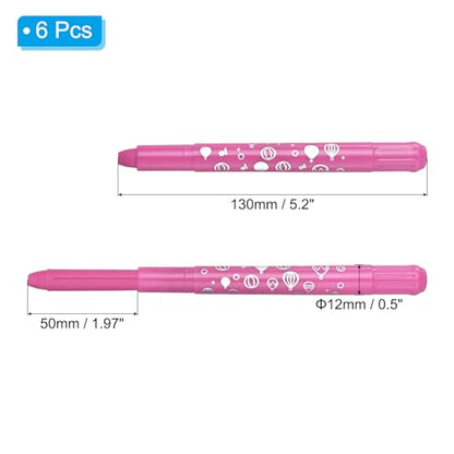 PATIKIL Watercolor Gel Crayon, 6Pcs Twist Coloring Pink Crayon - color: Pink