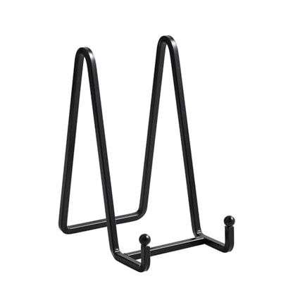 Plate Holder Easel Display Stand - 6 inch Metal Plate Stands for Display - Tabletop Picture Stand - Black Iron Easels for Display Pictures | Photo Frames | Book | Decorative Plates | Plaque - 2 Pack - size: 6 inch (2 pack)