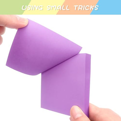 OSBOO Sticky Notes 3x3 with Bright Colors, 6 Pads 100 Sheets/Pad (Purple) | Bright Purple Self-Stick Notes Pads, 600 Sheets Total, Easy to Stick and Remove, Perfect for Office, School and Home - color: Purple