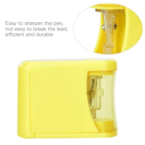 ABS Electric Pencil Sharpener Yellow Automated Pencil Sharpener for School Office Home Classroom Use