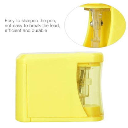 ABS Electric Pencil Sharpener Yellow Automated Pencil Sharpener for School Office Home Classroom Use