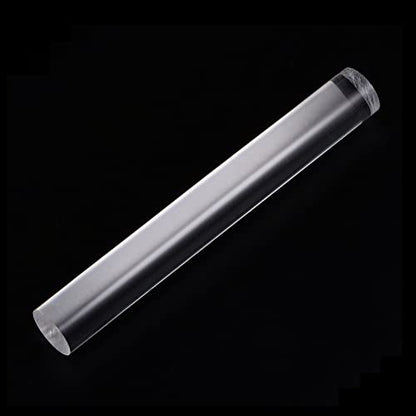 HARFINGTON Acrylic Clay Roller 8 Inch x 1 Inch Solid Non-Stick Plastic Round Tube Roller Polymer Clay Rod Fondant Rolling Pin for Shaping, Sculpting, Modeling DIY Crafts, Transparent - color: Transparent, size: 8 Inch x 1 Inch