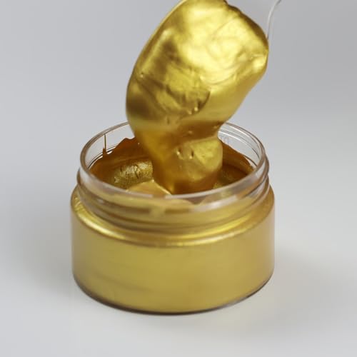 DGAGA Metallic Acrylic Paint,Metallic Gold Paints,1.69 OZ/Jar,Chalk Paste Metallic,Metallic Paints for Crafts Color-shifting Glass Paint,Blendable,Paints on Rocks,Wood,Canvas,Fabric,Ceramic - color: Metallic Gold Paint