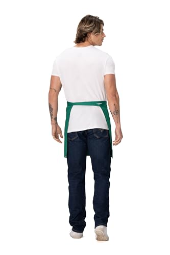 Chef Works Unisex Half Bistro Server Apron - color: Kelly Green