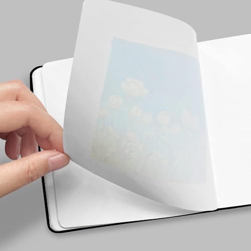 Mifuner Square 5x5 Bleedproof Marker Paper Pad,110 GSM Alcohol Ink Bristol Paper Sketchbook,Handmade Journal 88 Sheets (176 Pages) Markers Ink Mediums Art Sketch Book White Crane - color: S-White Crane