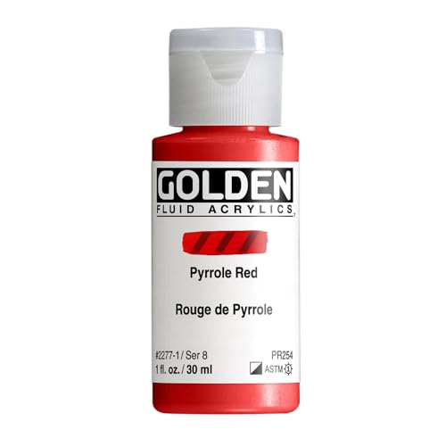 Golden Fluid Acrylics - Pyrrole Red - 1 oz Bottle