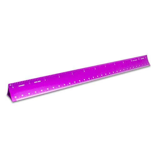 Alumicolor 12-inch Aluminum Engineer Hollow Scale for School, Office, Art and Drafting, 12IN, Purple - color: Purple, size: 12IN, style: Engineer