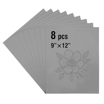 8 Pcs 9x12 Soft Linoleum Carving Block, Linocut Block for Printmaking, Gray | Engraving Art Project, Printmaking Artist Studio Supplies - color: Gray, size: 9'' x 12'' 8 Pack