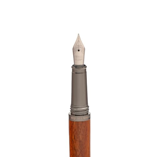 Travel Watercolor Brushes for Quick Sketch - Fude Nib Pen for Drawing - Professional paintbrushes with Pink Felt Sleeve - color: Dark Wood Travel Watercolor Brushes and Fude Pen in Pink Felt Sleeve