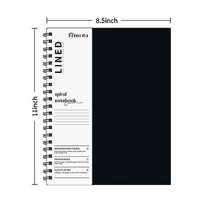 Large Lined Notebook Spiral Notebook 8.5" x 11"-4 Pack LINED Notebook 7mm Ruled Hardcover Notebook 120 Pages 100 GSM Thick Paper Notebook Hardcover Journal for School, Office,Study and Notes | 4 Pack LINED Notebook Ruled Hardcover Notebook Thick Paper Not