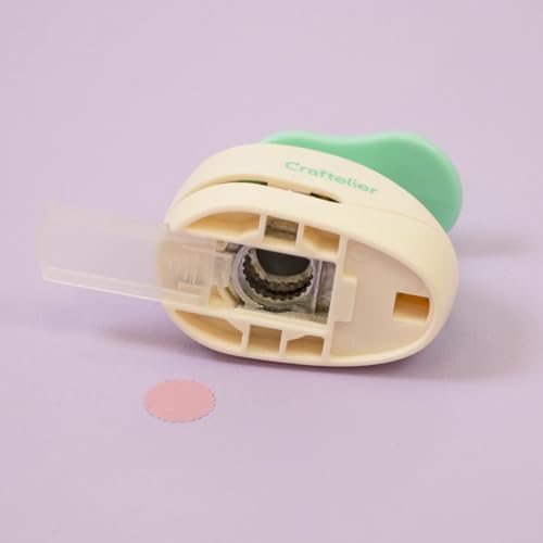 Craftelier - Scalloped Circle Punch 5/8" (1.58 cm) Diameter | Hole punche, scrapbooking and crafts projects, lever punch, for paper and cardstock, size 2.36 x 1.57 x 2.16 in - size: Pack of 1: 5/8" Diameter