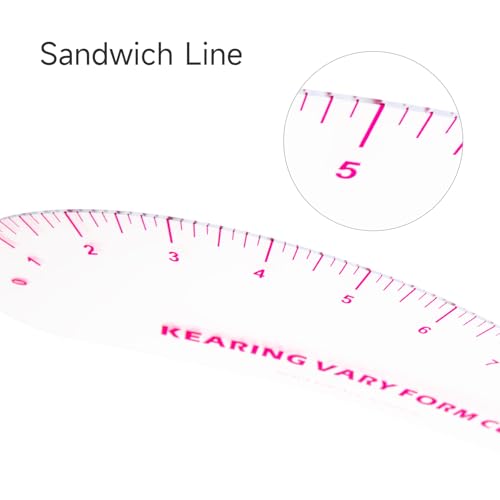 KEARING 18" French Curve Ruler - Clear Plastic Sewing Pattern Making Tool - style: 6218(18")