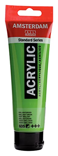 Amsterdam Standard Series Acrylic Tube 120ml Brilliant Green 605 (17096052) - color: Brilliant Green, size: 4.05 Fl Oz (Pack of 1)