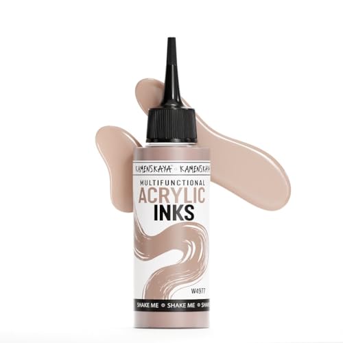 Acrylic Inks for Artists - 'Beige' Acrylic Ink, 3.38 Fl Oz (100 ml) | Highly Concentrated, Multifunctional Liquid Acrylic Paint - color: Beige