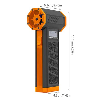 Art Air Blower Tool with Five Different Shaped Nozzles for Accurate Sprayed Control in Acrylic Pouring and Watercolor Ar - color: Orange