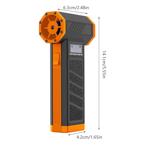 Art Air Blower Tool with Five Different Shaped Nozzles for Accurate Sprayed Control in Acrylic Pouring and Watercolor Ar - color: Orange