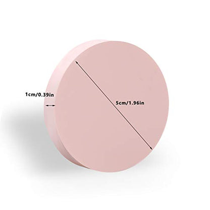 8 Pcs 2"x2" Pink Rubber Carving Blocks for Stamp Soft Rubber Crafts, Soft and Easy to Carve (Round) - size: Round