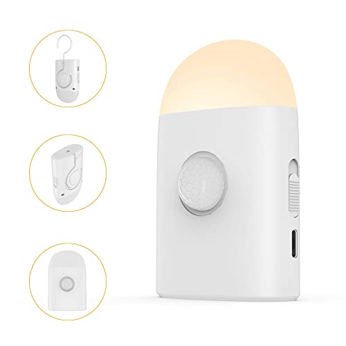 Motion Sensor LED Night Light,Warm White Dimmable Rechargeable Stick & Hook - style: 2 Pack