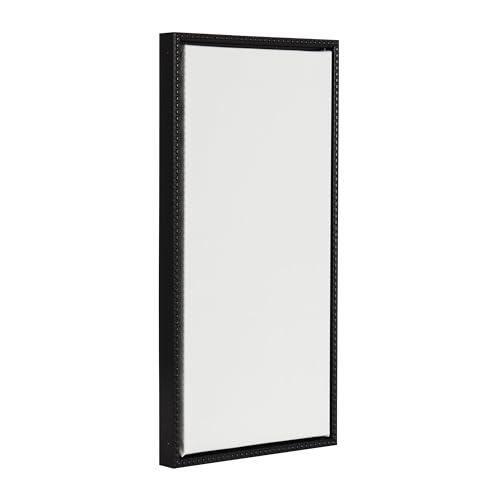 Kate and Laurel Sylvie Blank Framed Canvas Wall Art; 14x26.5 Black Beaded; Modern Empty Canvas for Paint-Your-Own Art; Ready to Paint Premium Canvas Already Framed - color: Sylvie Beaded Black