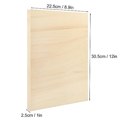 GNIEMCKIN 14 Pack Wooden Canvas Boards for Painting, 9 x 12 Inch Wood Canvas for Art Projects, Cradled Artist Panels for Oil, Acrylic, Encaustic, Wood Burning, Pouring and More - size: 14 Pack