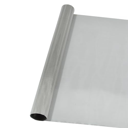 304 Stainless Steel Mesh 120Mesh, 15.7"x47.2"(40x120cm) Metal Mesh Screen, Woven Fine Wire Mesh Easy to Cut for Filter Mesh, Filtration Cloth and DIY Project | 0.08mm Wire Metal Mesh Sheet, Rustproof & Heat-Resisting Fine Wire Mesh Easy to Cut for Filter