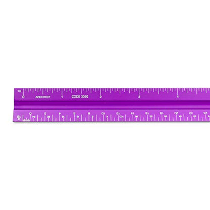 Alumicolor Aluminum Architect Solid Drafting Scale, 12IN, Purple - color: Purple, size: 12 Inch, style: Architect