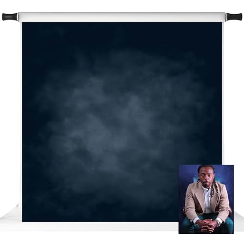 Kate Dark Blue Photography Backdrops Abstract Photo Backdrop Poratrait Background for Photoshoot, 8x8ft - color: dark blue, size: 8x8ft