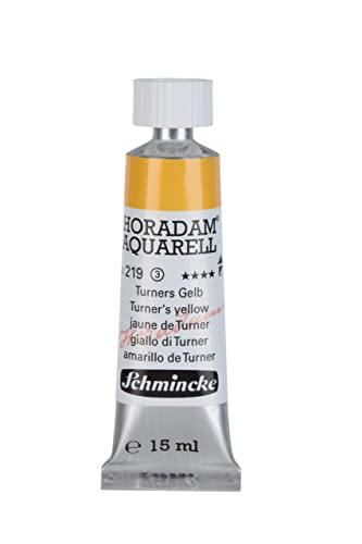 Schmincke HORADAM AQUARELL Turners Yellow 15 ml, 14219006 - color: 219 Turner`s yellow, size: 0.5 Fl Oz (Pack of 1)