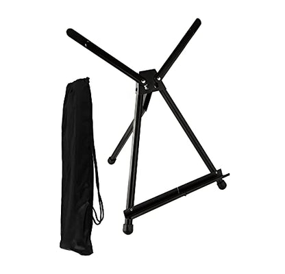 SoHo Urban Artist Black Aluminum Tabletop Easel Stand, Portable Easel for Display, Painting Canvas and More, Set of 2 - size: 2 Units