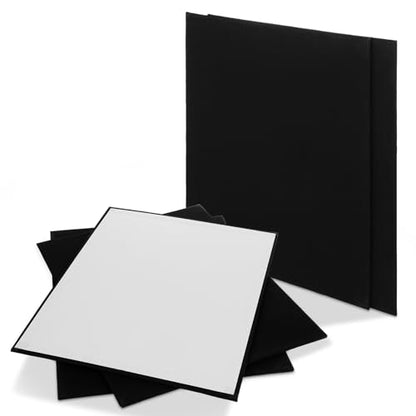 24PCS Black Canvas Board 8x10 inch Art Canvas Boards Blank Painting Canvas Bulk 100% Cotton Canvas Panels Paint Canvases for Painting Blank Canvas Boards for Oil & Acrylic Painting - size: 8x10 inch