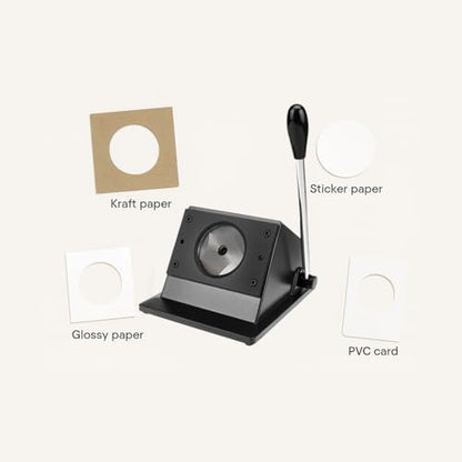 1 Inch Circle Punch Cutter Button Maker Machine for Paper Craft, New Handle Design DIY Hole Die Cutting Tool