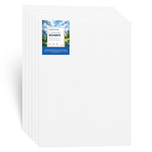 12x16 Canvas for Painting - Artist-Grade Blank Canvases Boards & Panels, Premium White Flat Canvas Bundle forAdults （6pack） - size: 12*16-6