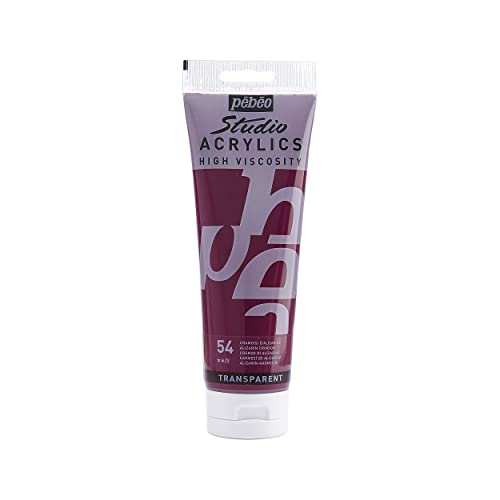 Pébéo 169-054 - Studio Acrylics Fine Acrylic - Acrylic Paint - Red Acrylic - Alizarin Crimson, 250 ml - color: Alizarin Crimson, size: 8.45 Fl Oz (Pack of 1)