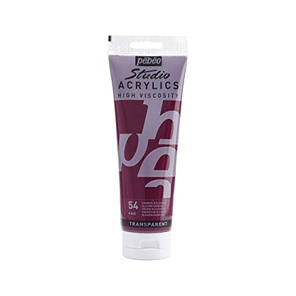 Pébéo 169-054 - Studio Acrylics Fine Acrylic - Acrylic Paint - Red Acrylic - Alizarin Crimson, 250 ml - color: Alizarin Crimson, size: 8.45 Fl Oz (Pack of 1)
