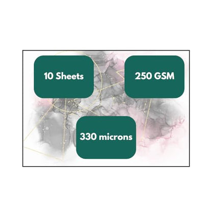 Nara Alcohol Ink Paper | 10 Sheets of 14" x 22" | 330 Microns/250 GSM | Medium+ | Stain-Free - color: White_Rectangle_Paper Sheets_03